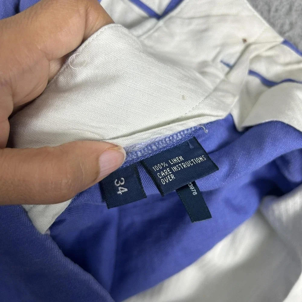 Polo Golf Ralph Lauren Shorts Mens 34 Linen Pleated Lightweight Summer Casual‎
